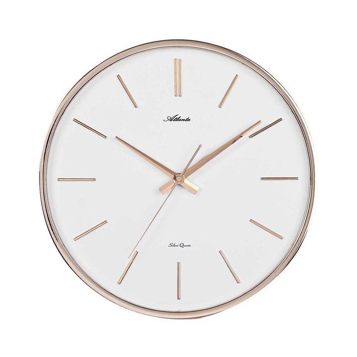 Настолен часовник Seiko QHE109G, кварцов, бял, аналогов, класически