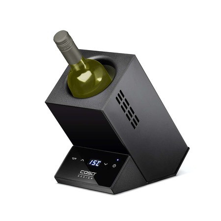 Racitor pentru vin Caso Germany, WineCase One, capacitate 1 sticla, temperatura reglabila 5-15°C, calitate premium, display LED, control touch, otel inoxidabil, negru