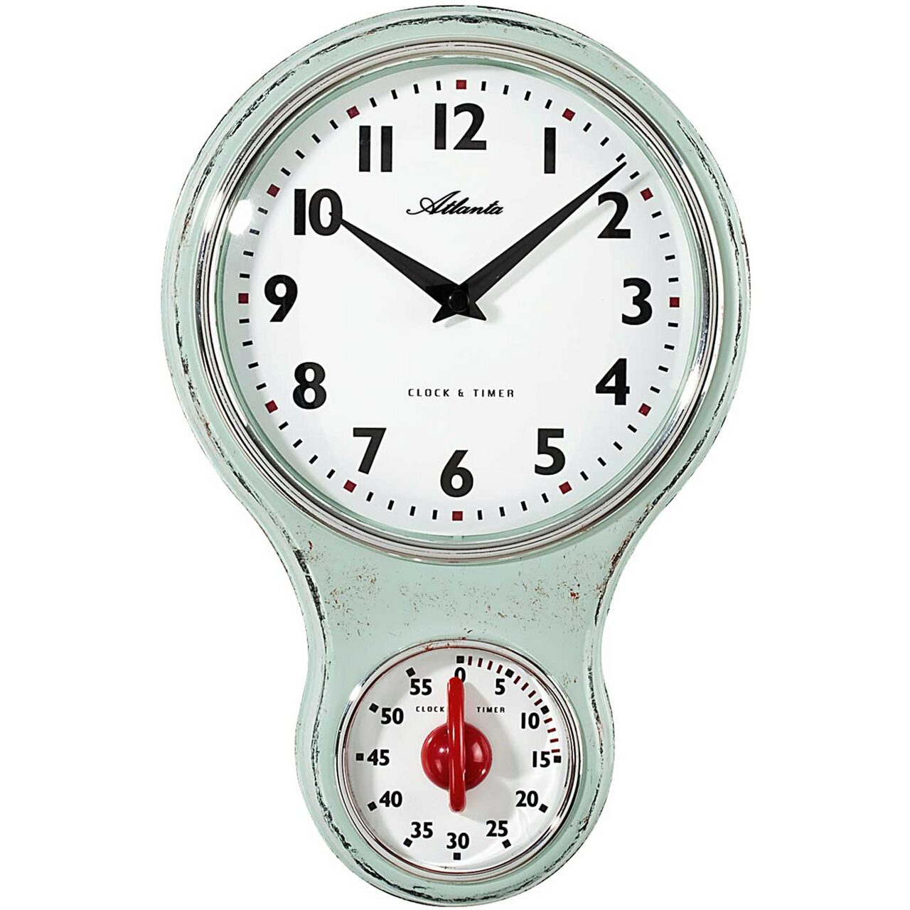 Ceas de perete Atlanta 6124/6, Quartz, Alb, Analogic, Clasic