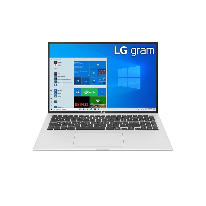 LG gram 16Z90P-G.AA56H 16 IPS WQXGA laptop, Intel® Core™ i5-1135G7, 16GB, 512GB SSD, Windows 10 Home Plus, Intel® Iris® Xe graphics, Magyar billentyűzet, Ezüst