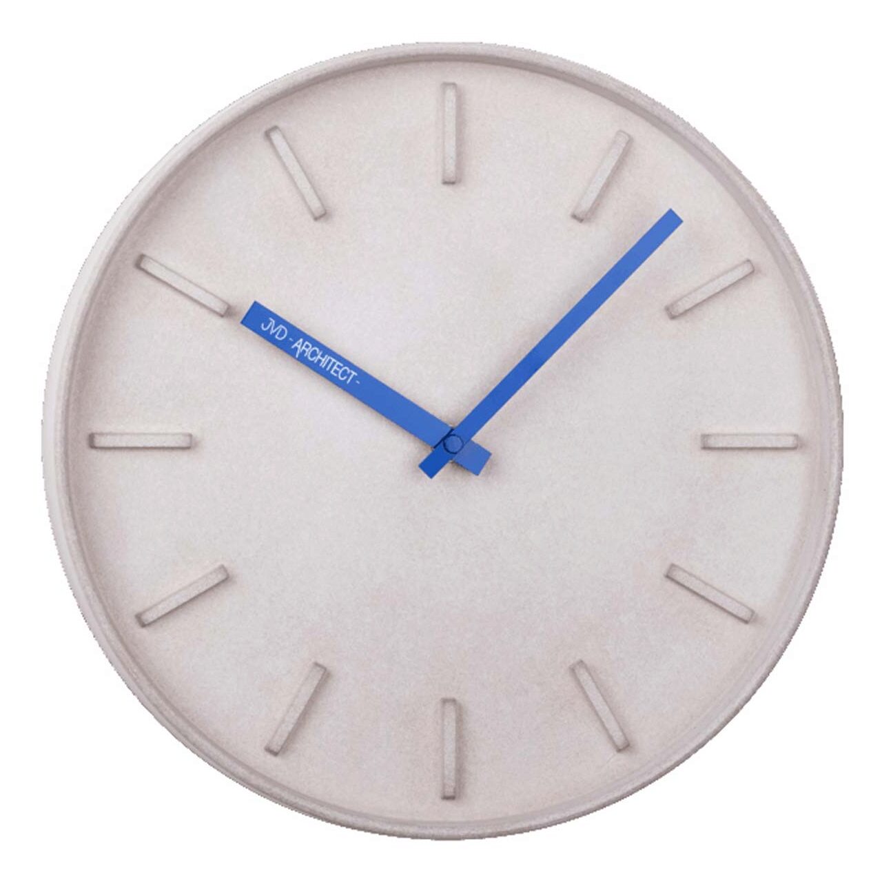 Ceas de perete JVD HB23.4, Quartz, Gri, Analogic, Modern