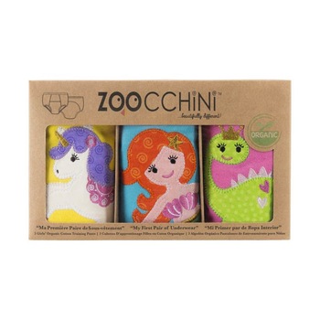 Set 3 Chilotei Antrenament, Zoocchini, Fetita, 2-3 ani, 100% Bumbac Organic, Magic Set 3 Chilotei Antrenament, Zoocchini, Fetita, 2-3 ani, 100% Bumbac Organic, Magic