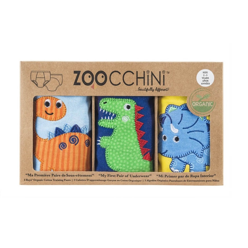 Set 3 Chilotei Antrenament, Zoocchini, Baiat, 2-3 ani, 100% Bumbac Organic, Dino