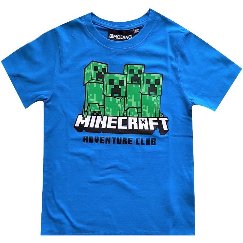 Tricou Minecraft Hostile Creeper, Albastru
