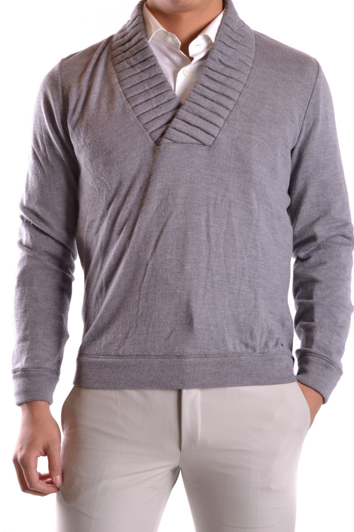 Pulover Frankie Morello NN568, Lana, Gri, S