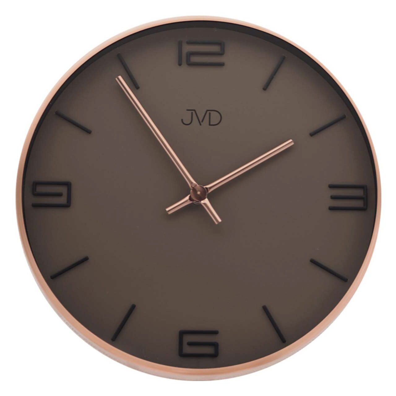 Ceas de perete JVD HC19.1, Quartz, Maro, Analogic, Modern