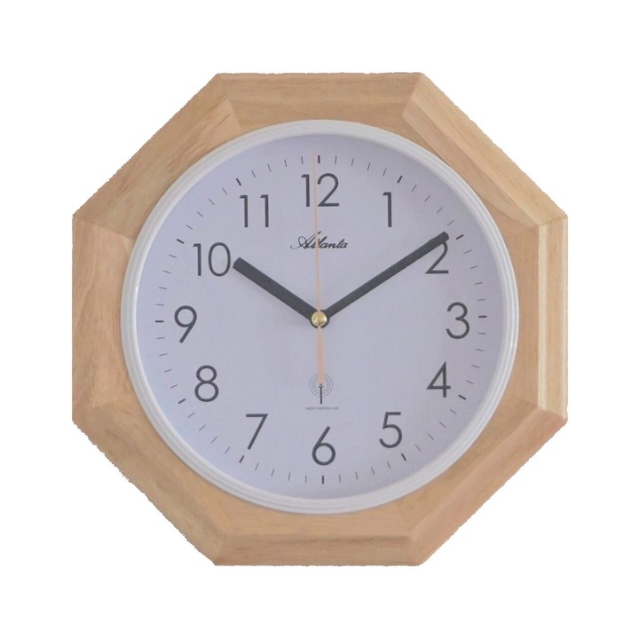 Ceas de perete Atlanta 4324/30, Quartz, Alb, Analogic, Clasic