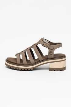 Timberland, Sandale de piele nabuc cu toc masiv Violet Marsh Timberland, Sandale de piele nabuc cu toc masiv Violet Marsh