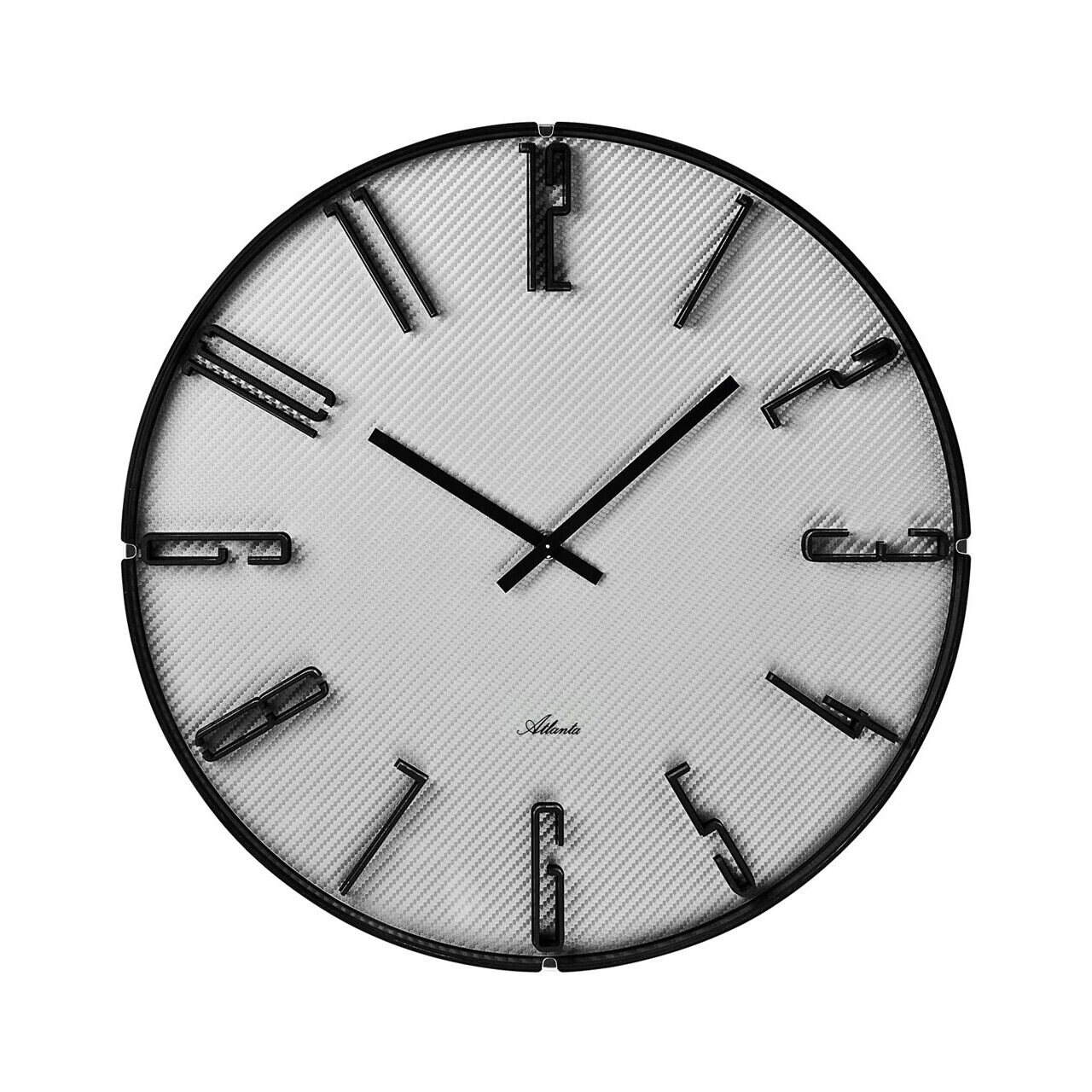 Ceas de perete Atlanta 4473/4, Quartz, Gri, Analogic, Modern