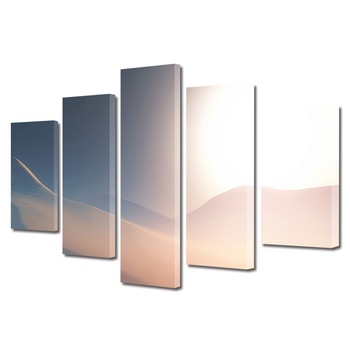 Set Tablouri Multicanvas, ArtDeco, Apus in desert, Panza pe cadru de lemn, Decoratiuni Moderne pentru Casa, 5 piese, 100 x 175 cm Set Tablouri Multicanvas, ArtDeco, Apus in desert, Panza pe cadru de lemn, Decoratiuni Moderne pentru Casa, 5 piese, 100 x 175 cm