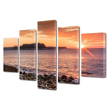 Set Tablouri Multicanvas, ArtDeco, Priveliste in culori calde, Panza pe cadru de lemn, Decoratiuni Moderne pentru Casa, 5 piese, 110 x 200 cm Set Tablouri Multicanvas, ArtDeco, Priveliste in culori calde, Panza pe cadru de lemn, Decoratiuni Moderne pentru Casa, 5 piese, 110 x 200 cm