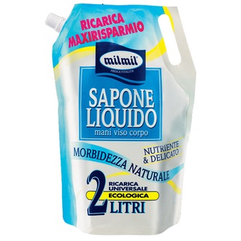 Rezerva sapun lichid Mil Mil Clasic, 2000 ml Rezerva sapun lichid Mil Mil Clasic, 2000 ml