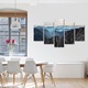 Set Tablouri Multicanvas, ArtDeco, Insiruire de stanci, Panza pe cadru de lemn, Decoratiuni Moderne pentru Casa, 5 piese, 70 x 125 cm