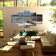 Set Tablouri Multicanvas, ArtDeco, Ape rapide, Panza pe cadru de lemn, Decoratiuni Moderne pentru Casa, 5 piese, 70 x 125 cm