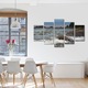 Set Tablouri Multicanvas, ArtDeco, Ape rapide, Panza pe cadru de lemn, Decoratiuni Moderne pentru Casa, 5 piese, 70 x 125 cm