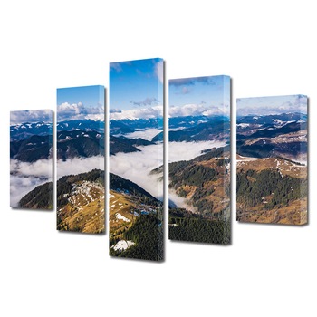 Set Tablouri Multicanvas, ArtDeco, Carpati in Ucraina, Panza pe cadru de lemn, Decoratiuni Moderne pentru Casa, 5 piese, 60 x 100 cm Set Tablouri Multicanvas, ArtDeco, Carpati in Ucraina, Panza pe cadru de lemn, Decoratiuni Moderne pentru Casa, 5 piese, 60 x 100 cm