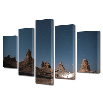 Set Tablouri Multicanvas, ArtDeco, Explorand taramul necunoscutului, Panza pe cadru de lemn, Decoratiuni Moderne pentru Casa, 5 piese, 100 x 175 cm Set Tablouri Multicanvas, ArtDeco, Explorand taramul necunoscutului, Panza pe cadru de lemn, Decoratiuni Moderne pentru Casa, 5 piese, 100 x 175 cm