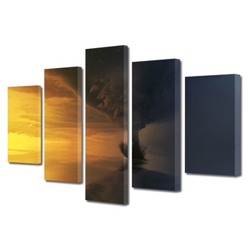 Set Tablouri Multicanvas, ArtDeco, Intre lumina si intuneric, Panza pe cadru de lemn, Decoratiuni Moderne pentru Casa, 5 piese, 60 x 100 cm Set Tablouri Multicanvas, ArtDeco, Intre lumina si intuneric, Panza pe cadru de lemn, Decoratiuni Moderne pentru Casa, 5 piese, 60 x 100 cm