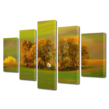 Set Tablouri Multicanvas, ArtDeco, Toamna pe deal, Panza pe cadru de lemn, Decoratiuni Moderne pentru Casa, 5 piese, 110 x 200 cm Set Tablouri Multicanvas, ArtDeco, Toamna pe deal, Panza pe cadru de lemn, Decoratiuni Moderne pentru Casa, 5 piese, 110 x 200 cm