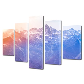 Set Tablouri Multicanvas, ArtDeco, Cald si rece, Panza pe cadru de lemn, Decoratiuni Moderne pentru Casa, 5 piese, 100 x 175 cm Set Tablouri Multicanvas, ArtDeco, Cald si rece, Panza pe cadru de lemn, Decoratiuni Moderne pentru Casa, 5 piese, 100 x 175 cm