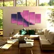 Set Tablouri Multicanvas, ArtDeco, Nori de basm , Panza pe cadru de lemn, Decoratiuni Moderne pentru Casa, 5 piese, 70 x 125 cm