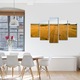 Set Tablouri Multicanvas, ArtDeco, Camp arat, Panza pe cadru de lemn, Decoratiuni Moderne pentru Casa, 5 piese, 60 x 100 cm