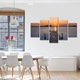 Set Tablouri Multicanvas, ArtDeco, Ponton pustiu la apus, Panza pe cadru de lemn, Decoratiuni Moderne pentru Casa, 5 piese, 60 x 100 cm