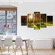 Set Tablouri Multicanvas, ArtDeco, Foisor in padure, Panza pe cadru de lemn, Decoratiuni Moderne pentru Casa, 5 piese, 70 x 125 cm