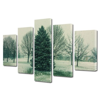 Set Tablouri Multicanvas, ArtDeco, Conifer bogat, Panza pe cadru de lemn, Decoratiuni Moderne pentru Casa, 5 piese, 60 x 100 cm Set Tablouri Multicanvas, ArtDeco, Conifer bogat, Panza pe cadru de lemn, Decoratiuni Moderne pentru Casa, 5 piese, 60 x 100 cm
