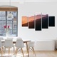 Set Tablouri Multicanvas, ArtDeco, Catre nori, Panza pe cadru de lemn, Decoratiuni Moderne pentru Casa, 5 piese, 60 x 100 cm