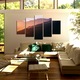 Set Tablouri Multicanvas, ArtDeco, Catre nori, Panza pe cadru de lemn, Decoratiuni Moderne pentru Casa, 5 piese, 60 x 100 cm