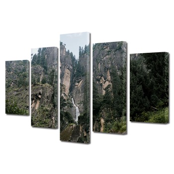 Set Tablouri Multicanvas, ArtDeco, Brazi pe stanci, Panza pe cadru de lemn, Decoratiuni Moderne pentru Casa, 5 piese, 100 x 175 cm Set Tablouri Multicanvas, ArtDeco, Brazi pe stanci, Panza pe cadru de lemn, Decoratiuni Moderne pentru Casa, 5 piese, 100 x 175 cm