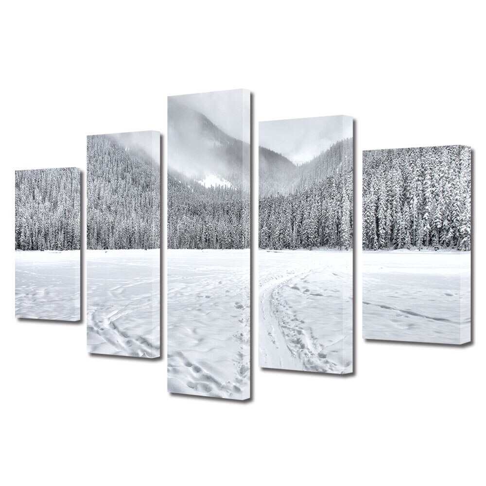 Set Tablouri Multicanvas, ArtDeco, Taramul zapezii, Panza pe cadru de lemn, Decoratiuni Moderne pentru Casa, 5 piese, 60 x 100 cm