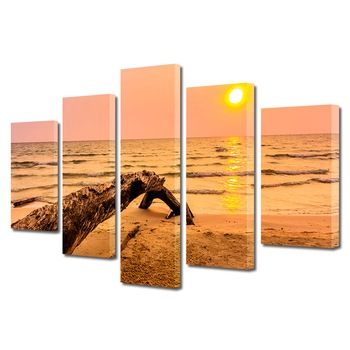 Set Tablouri Multicanvas, ArtDeco, Oranj roscat, Panza pe cadru de lemn, Decoratiuni Moderne pentru Casa, 5 piese, 60 x 100 cm Set Tablouri Multicanvas, ArtDeco, Oranj roscat, Panza pe cadru de lemn, Decoratiuni Moderne pentru Casa, 5 piese, 60 x 100 cm