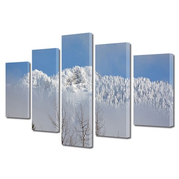 Set Tablouri Multicanvas, ArtDeco, Ceata persistenta, Panza pe cadru de lemn, Decoratiuni Moderne pentru Casa, 5 piese, 120 x 225 cm Set Tablouri Multicanvas, ArtDeco, Ceata persistenta, Panza pe cadru de lemn, Decoratiuni Moderne pentru Casa, 5 piese, 120 x 225 cm