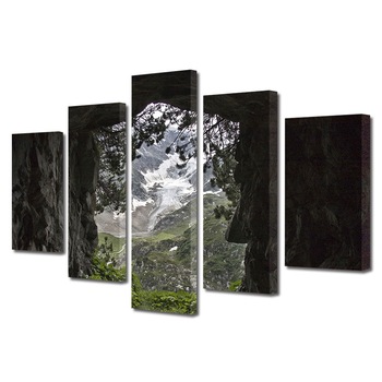 Set Tablouri Multicanvas, ArtDeco, Tunel catre munte, Panza pe cadru de lemn, Decoratiuni Moderne pentru Casa, 5 piese, 60 x 100 cm Set Tablouri Multicanvas, ArtDeco, Tunel catre munte, Panza pe cadru de lemn, Decoratiuni Moderne pentru Casa, 5 piese, 60 x 100 cm