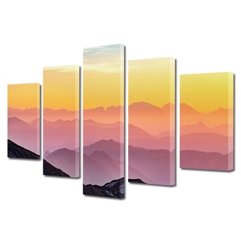 Set Tablouri Multicanvas, ArtDeco, Priveliste in culori, Panza pe cadru de lemn, Decoratiuni Moderne pentru Casa, 5 piese, 120 x 225 cm Set Tablouri Multicanvas, ArtDeco, Priveliste in culori, Panza pe cadru de lemn, Decoratiuni Moderne pentru Casa, 5 piese, 120 x 225 cm