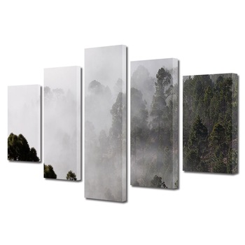 Set Tablouri Multicanvas, ArtDeco, Ceata fantomatica, Panza pe cadru de lemn, Decoratiuni Moderne pentru Casa, 5 piese, 100 x 175 cm Set Tablouri Multicanvas, ArtDeco, Ceata fantomatica, Panza pe cadru de lemn, Decoratiuni Moderne pentru Casa, 5 piese, 100 x 175 cm