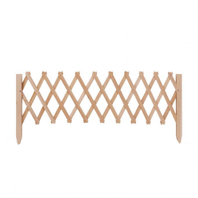 Bordura pentru pat de flori, gard, 110 x 34 cm, Maro