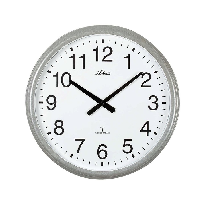 Ceas de perete Atlanta 4449, Quartz, Alb, Analogic, Modern