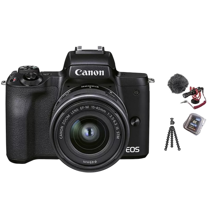 Canon EOSM50 MKII fényképezőgép VLOGGER csomag