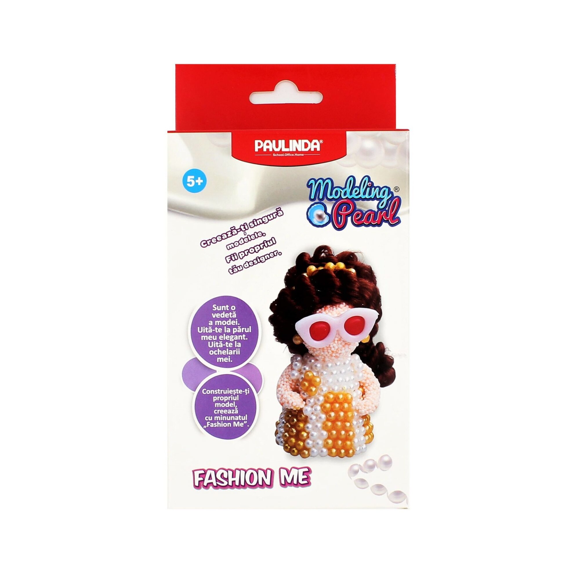 Set creativ perle papusa galbena fete