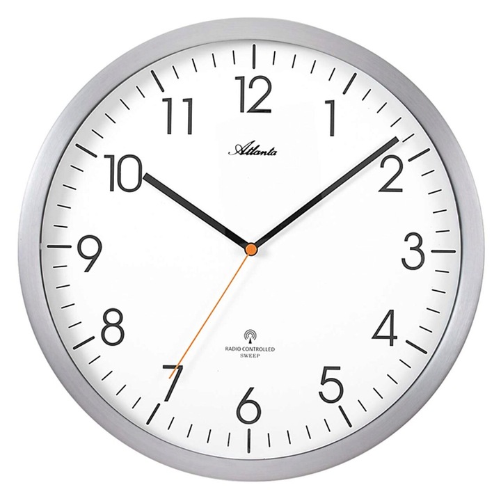 Ceas de perete Atlanta 4382/4, Quartz, Alb, Analogic, Modern