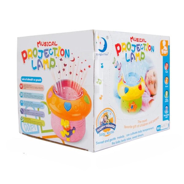 Lampa muzicala cu proiectii roz - Happy Paradise