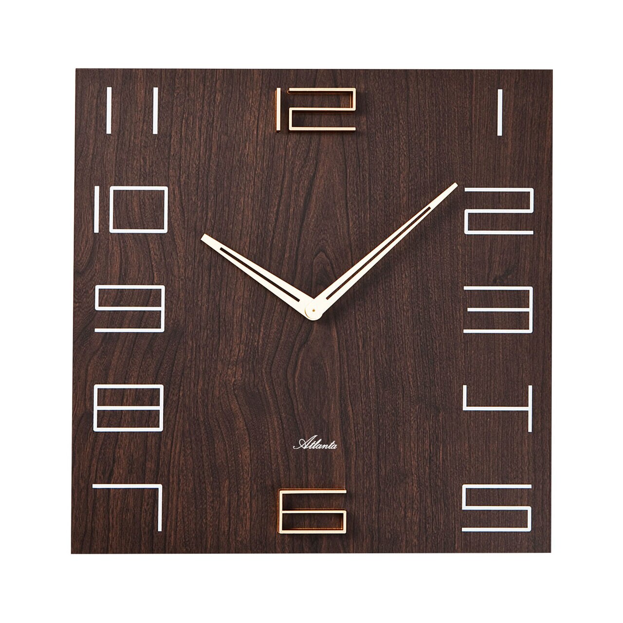 Ceas de perete Atlanta 4472/20, Quartz, Maro, Analogic, Modern