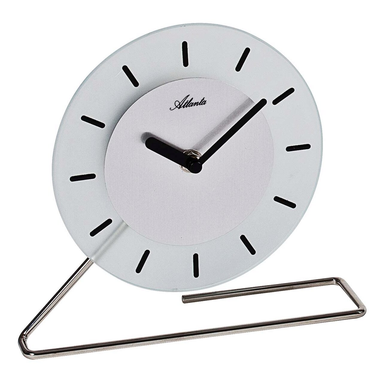 Ceas de masa Atlanta 3116/19, Quartz, Alb, Analogic, Modern