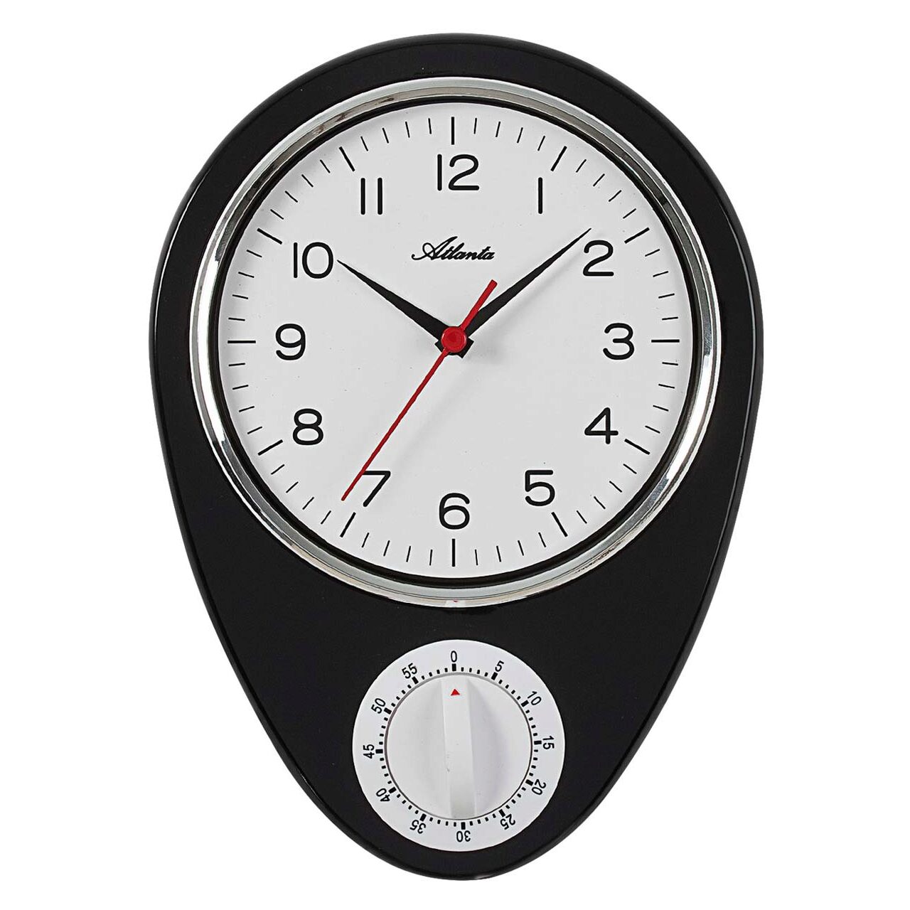 Ceas de perete Atlanta 6114/7, Quartz, Alb, Analogic, Clasic