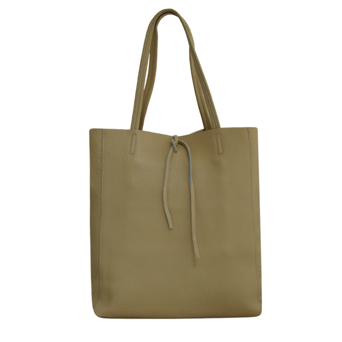 Geanta tip traista din piele naturala Eva Bags, Sia crem