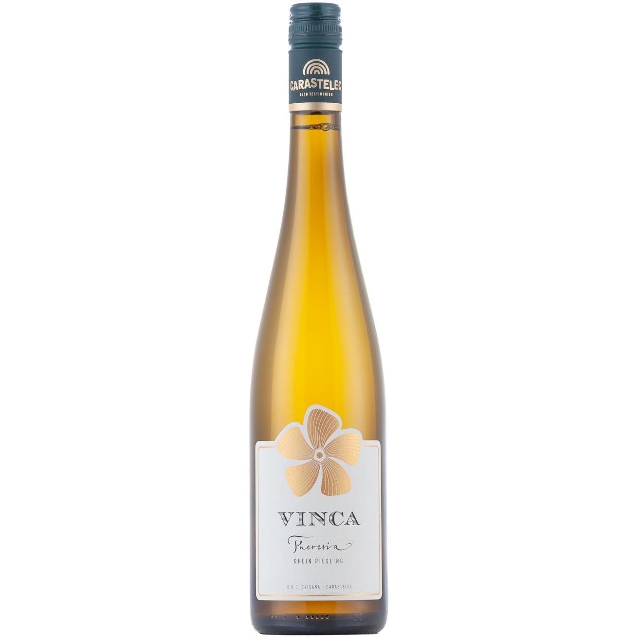 Vin Alb Crama Carastelec Vinca Theresia Rhein Riesling, Sec, 0.75l