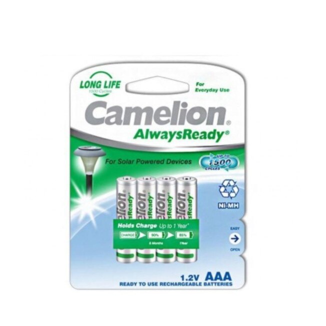 Acumulatori Camelion Always Ready Solar AAA R3 600mAh 1,2V Ni-MH set 4 buc.